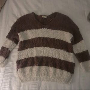 Striped Fuzzy Sweater